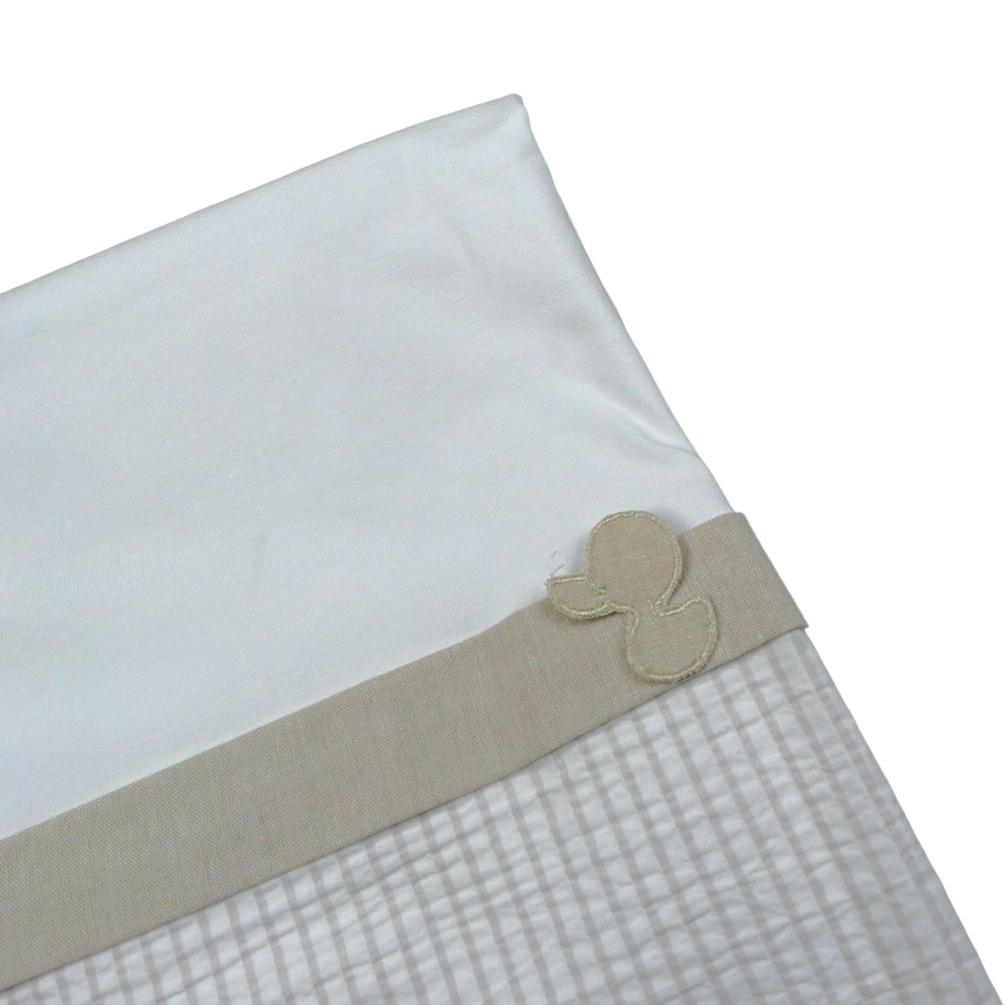 Lalalu' Coperta Tinta Unita con Stampa per Neonato COL2G BIANCO LALALU' 