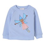 Stella Mccartney Felpa Girocollo Tinta Unita con Stampa per Neonata TW4A10 AZZURRO STELLA McCARTNEY 