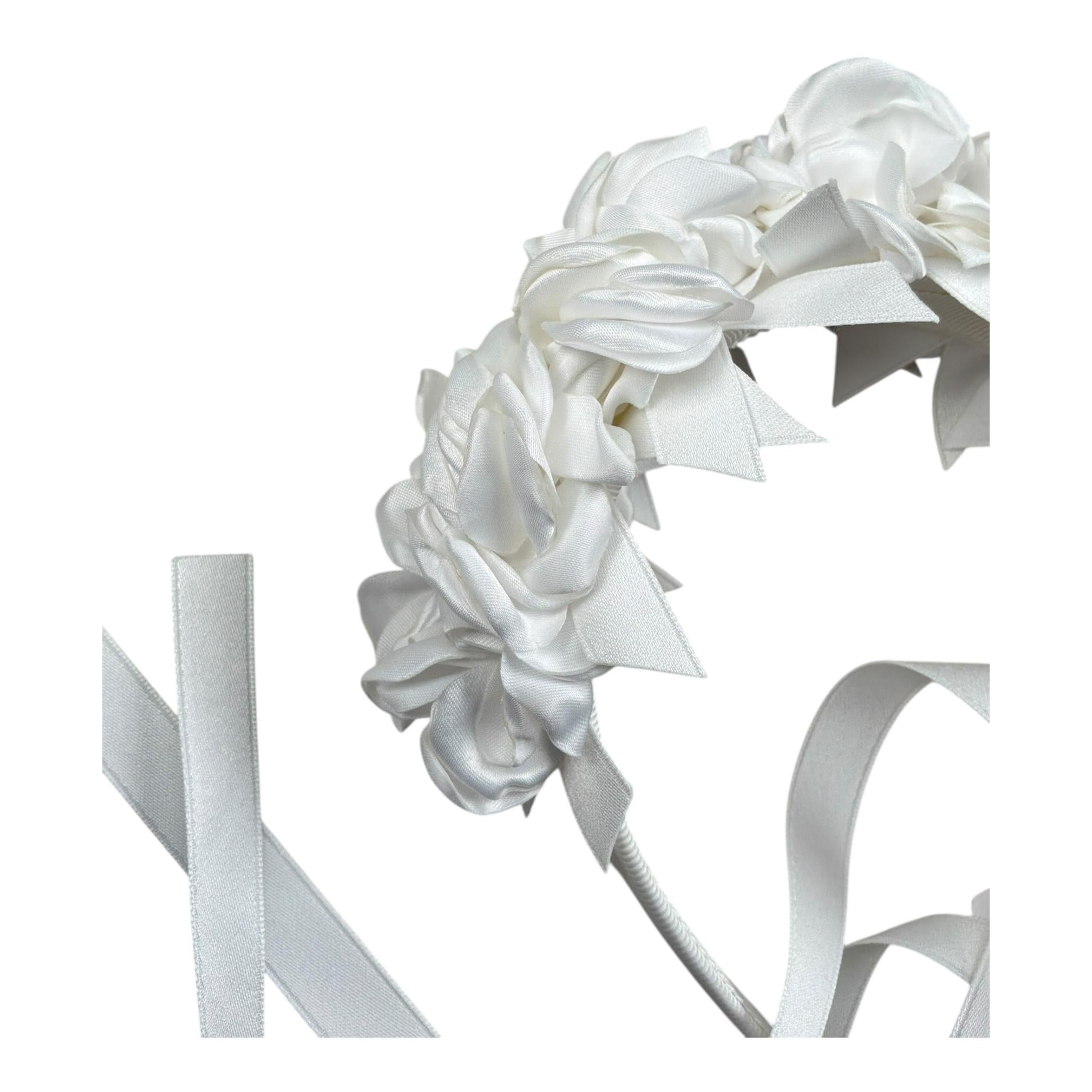 Monnalisa Cerchietto Tinta Unita con Applicazioni per Bambina CERMN BIANCO MONNALISA 