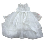 Bella Brilli Abito Cerimonia Girmanica Tinta Unita per Bambina 44 BIANCO BELLA BRILLI 