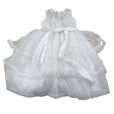 Bella Brilli Abito Cerimonia Girmanica Tinta Unita per Bambina 44 BIANCO BELLA BRILLI 