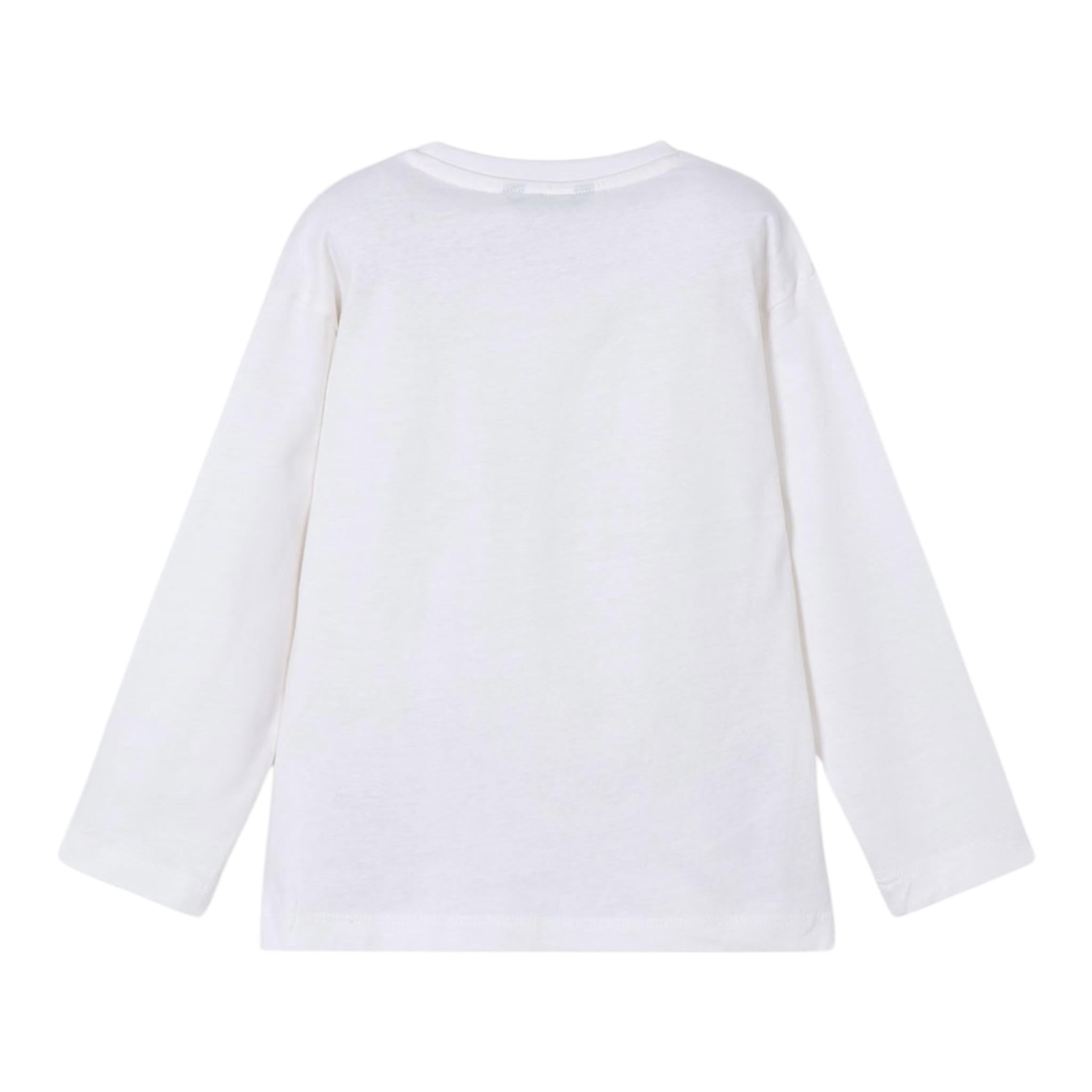 Mayoral Shirt Girocollo Tinta Unita con Stampa per Bambino 3051 BIANCO MAYORAL 