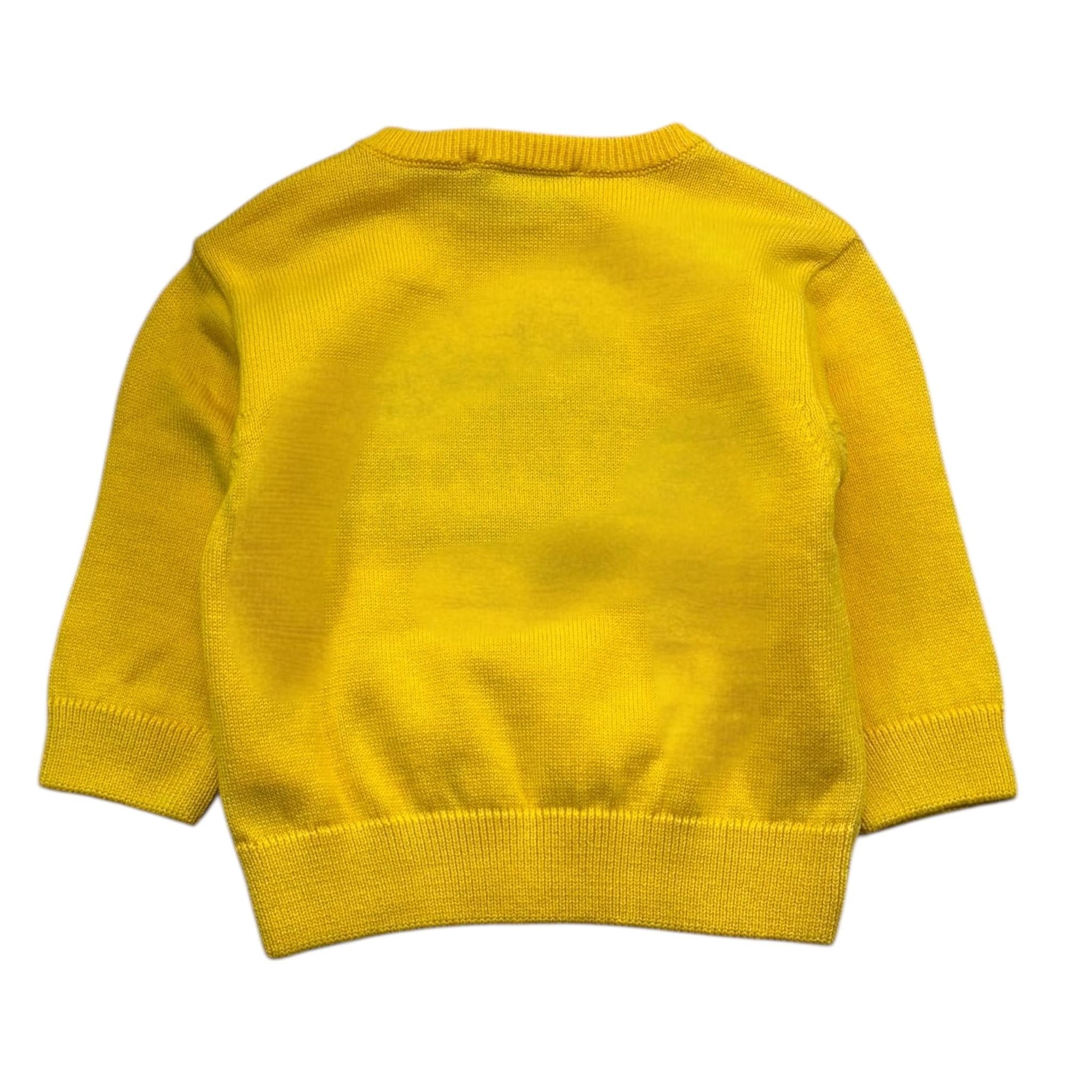 Moschino Maglia Girocollo Tinta Unita con Stampa per Neonato M8WOOJ GIALLO MOSCHINO 