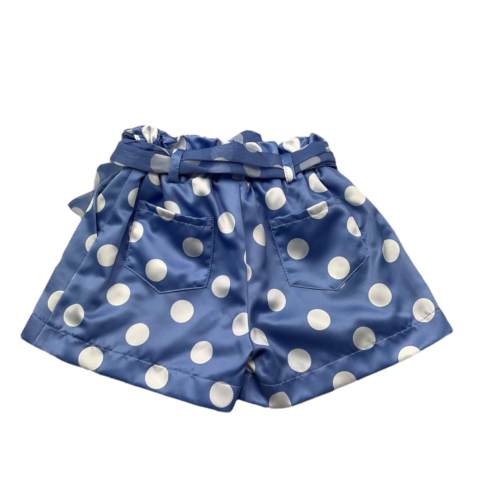 Miss Grant Short Tinta Unita Fantasia Pois per Neonata MG1293 BLU MISS GRANT 