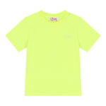 Saint Barth T-Shirt Girocollo Tinta Unita con Logo per Bambino DOVERLJR GIALLO FLUO SAINT BARTH 