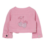Liu Jo Giubbino In Denim Tinta Unita con Brillantini per Neonata HA5069X ROSA LIU JO 