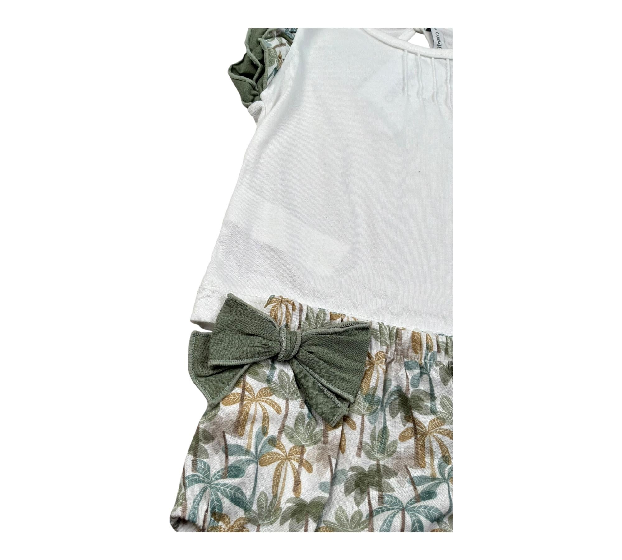 Calamaro Completo 2 Pezzi T-Shirt-Culotte per Neonata 11129 BIANCO CALAMARO 