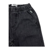 IL GUFO jeans tinta unit con elastico in vita Nero per Neonato A24PL427J0048N NERO IL GUFO 