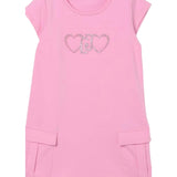 Liu Jo Abito Mezza Manica Tinta Unita con Logo per Neonata KA5017XN ROSA LIU JO 