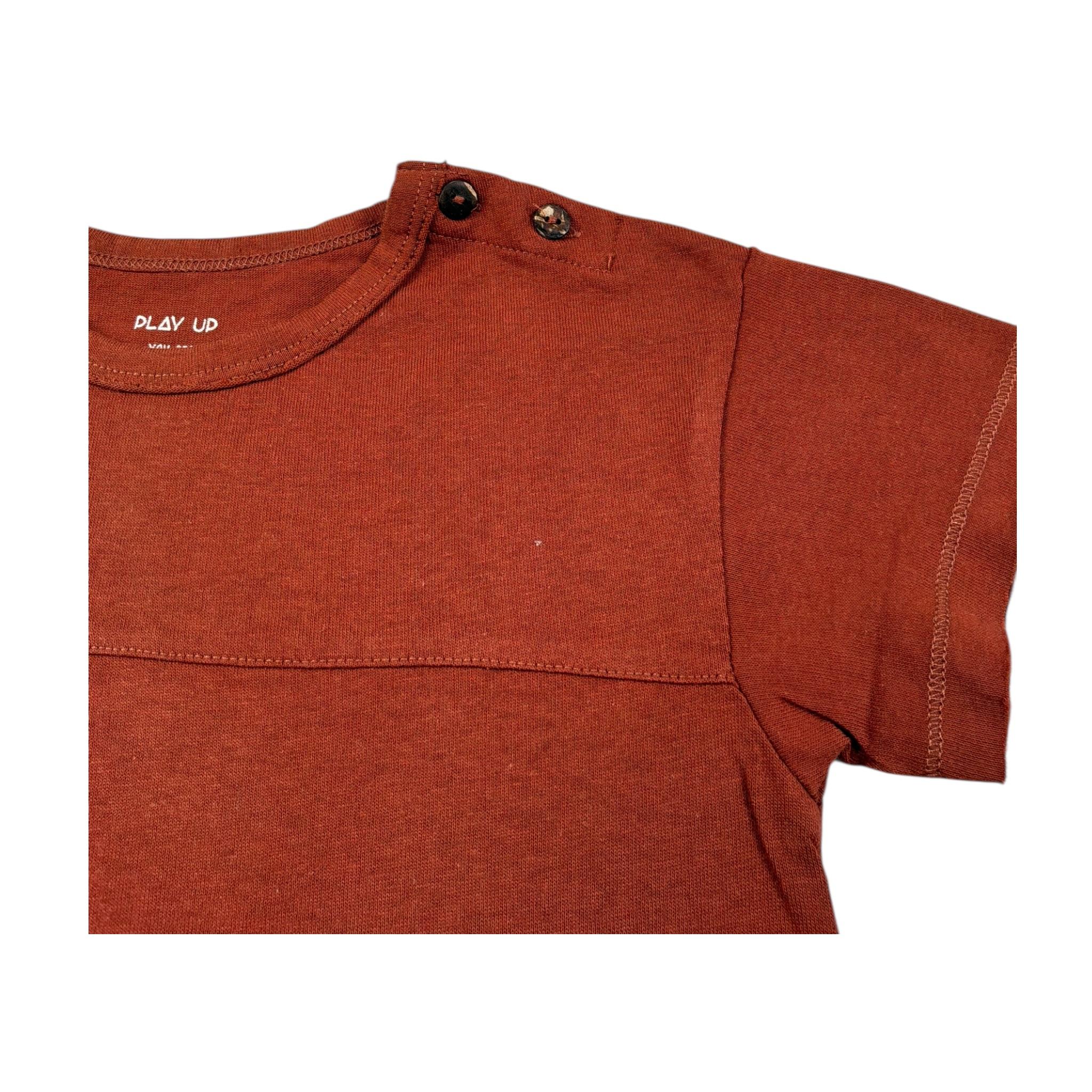 Play Up T-Shirt Girocollo Tinta Unita per Bambino PA011AQ10900J RUGGINE PLAY UP 