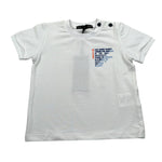 Daniele Alessandrini T-Shirt Girocollo tinta unita con Stampa Bianco per Neonato 1296M0816 BIANCO DANIELE ALESSANDRINI 