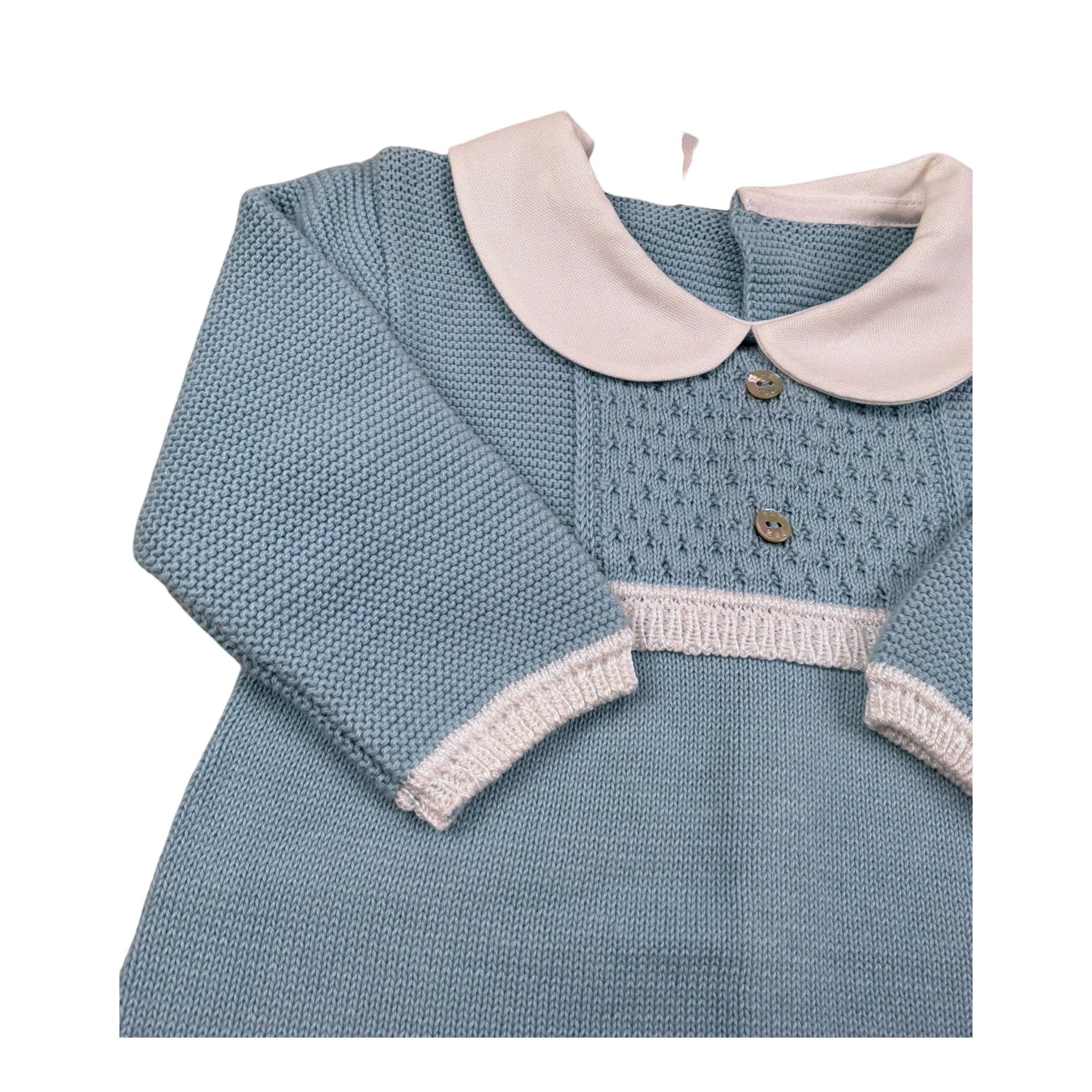 Paz Rodriguez Tutina Manica Lunga Tinta Unita per Neonato 005120786 AZZURRO PAZ RODRIGUEZ 