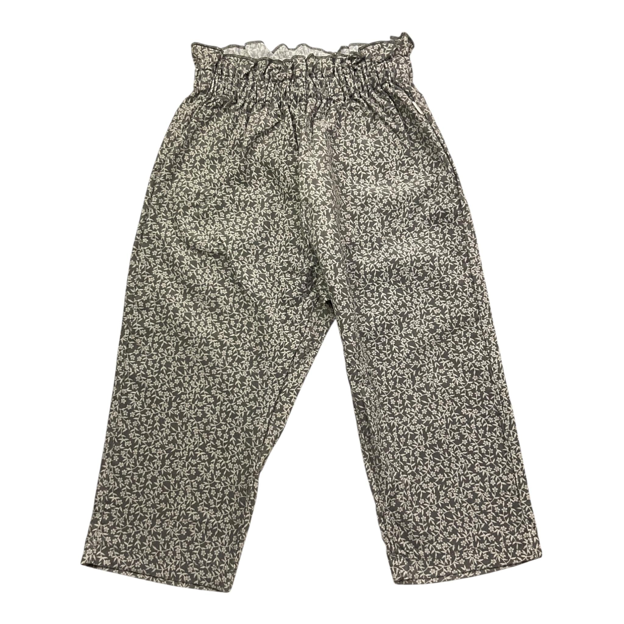 TEDDY E MINOU pantalone tinta unita con fantasia fiori Grigio per Neonata I24PT013V0000N GRIGIO TEDDY E MINOU 