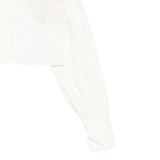 Elisabetta Franchi Camicia Manica Lunga Tinta Unita con Ricami per Bambina EFCA263X PANNA ELISABETTA FRANCHI 