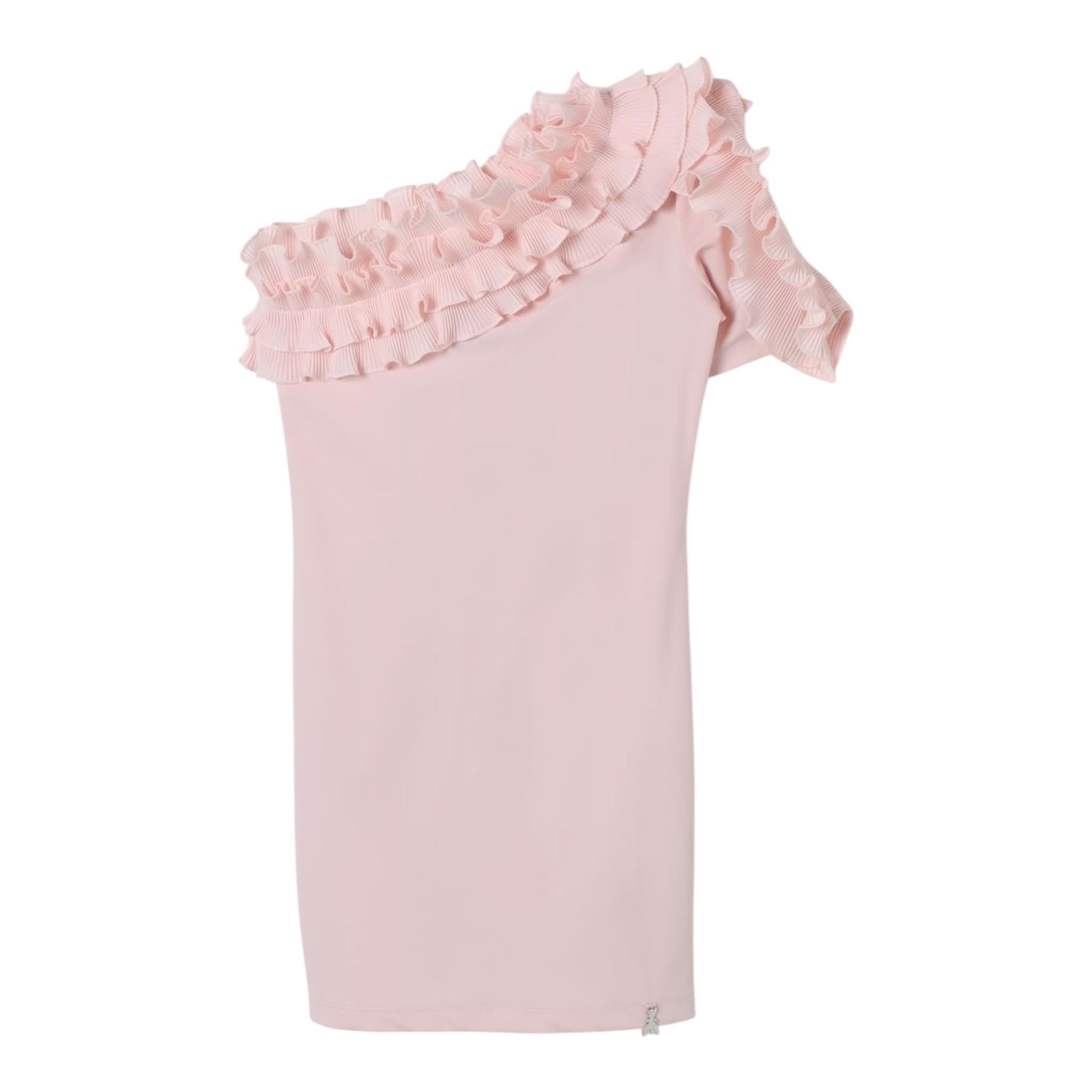 Patrizia Pepe Abito Monospalla tinta unita Rosa per Bambina 7A0486 ROSA PATRIZIA PEPE 