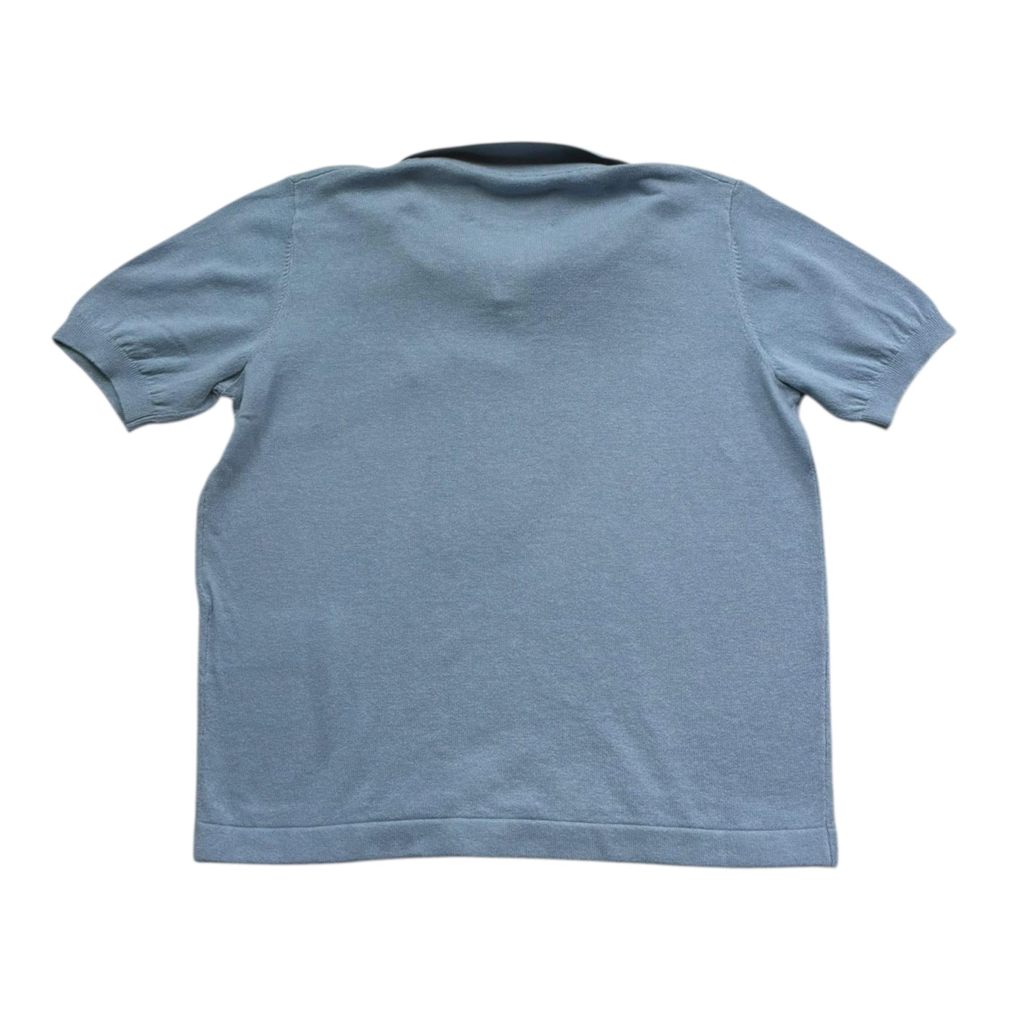 Saint Barth Polo Tinta Unita Mezza Manica per Bambino 00165L AZZURRO SAINT BARTH 