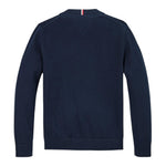 Tommy Hilfiger Maglia Girocollo Tinta Unita con Stampa per Bambino KB0KB09344 BLU TOMMY HILFIGER 