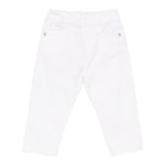 Trussardi Pantalone Tinta Unita con Elastico In Vita per Bambino TIP25060PAXXJ BIANCO TRUSSARDI 