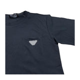 Emporio Armani T-Shirt Girocollo Tinta Unita con Taschino per Bambino EB000111 BLU EMPORIO ARMANI 
