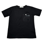 Yes London T-Shirt Girocollo Tinta Unita con Taschino per Bambino JR2148M NERO YES LONDON 