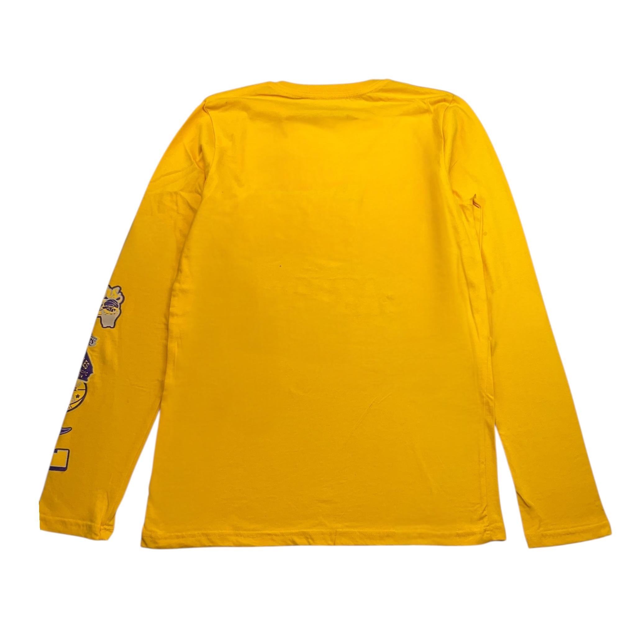 NBA shirt girocollo tinta unita con stampa Giallo per Bambino EK2B7BDMJB04 GIALLO NBA 