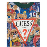 Guess Felpa Tinta Unita Girocollo con Stampa Orsi per Bambino N5RQ03KA6R4J BIANCO GUESS 