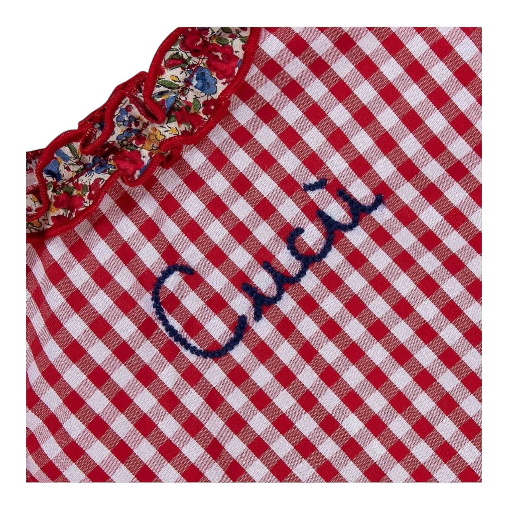 Saint Barth Completo 2 Pezzi Camicia-Coulotte Bicolore per Neonata ABB00022 ROSSO SAINT BARTH 