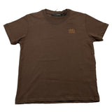 I'M BRIAN t-shirt girocollo tinta unita con logo Marrone per Bambino TS3142JXX MARRONE I'M BRIAN 