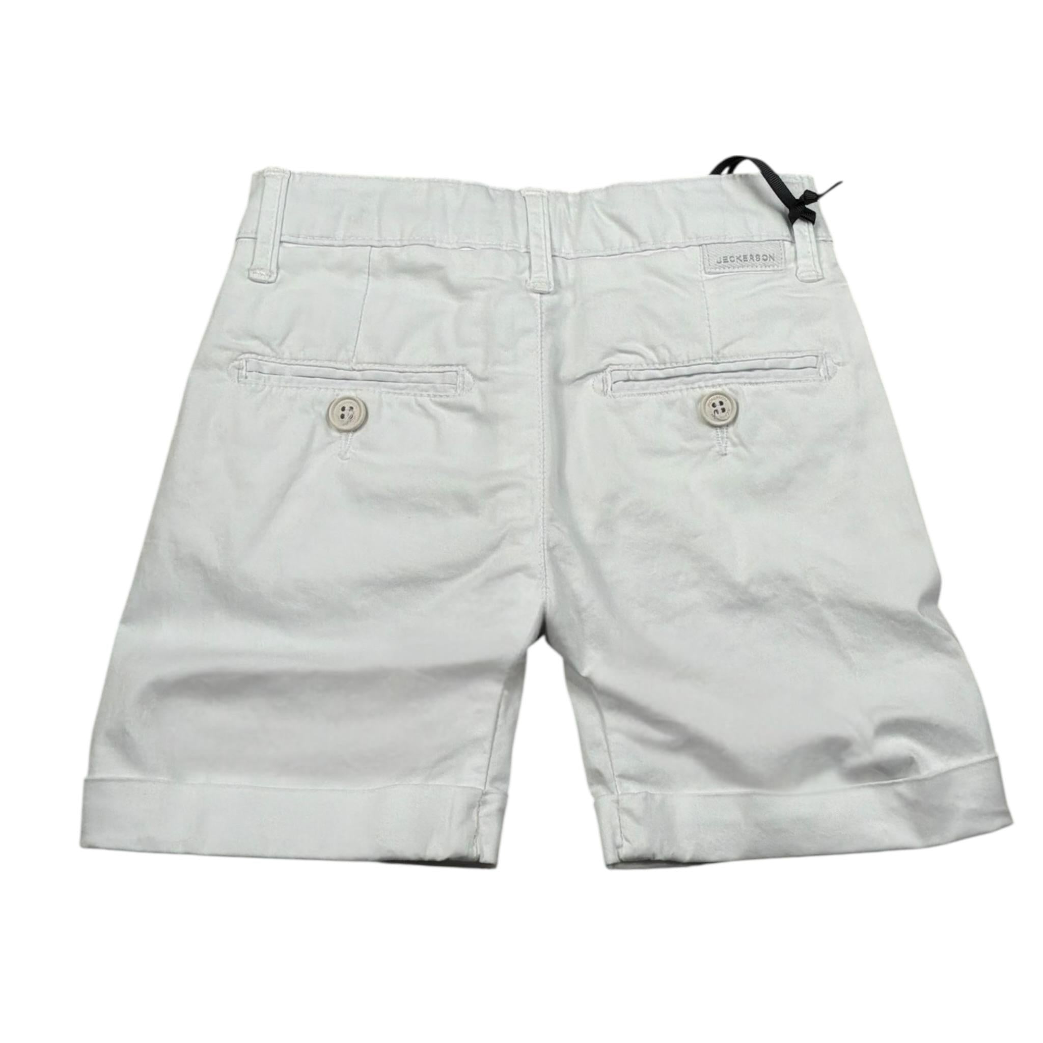 Jeckerson Bermuda Tinta Unita con Girovita Regolabile per Neonato JN4111 BIANCO JECKERSON 