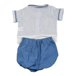 La Stupenderia Completo 2 Pezzi Camicia Body-Coulotte per Neonato TBCT533 AZZURRO LA STUPENDERIA 