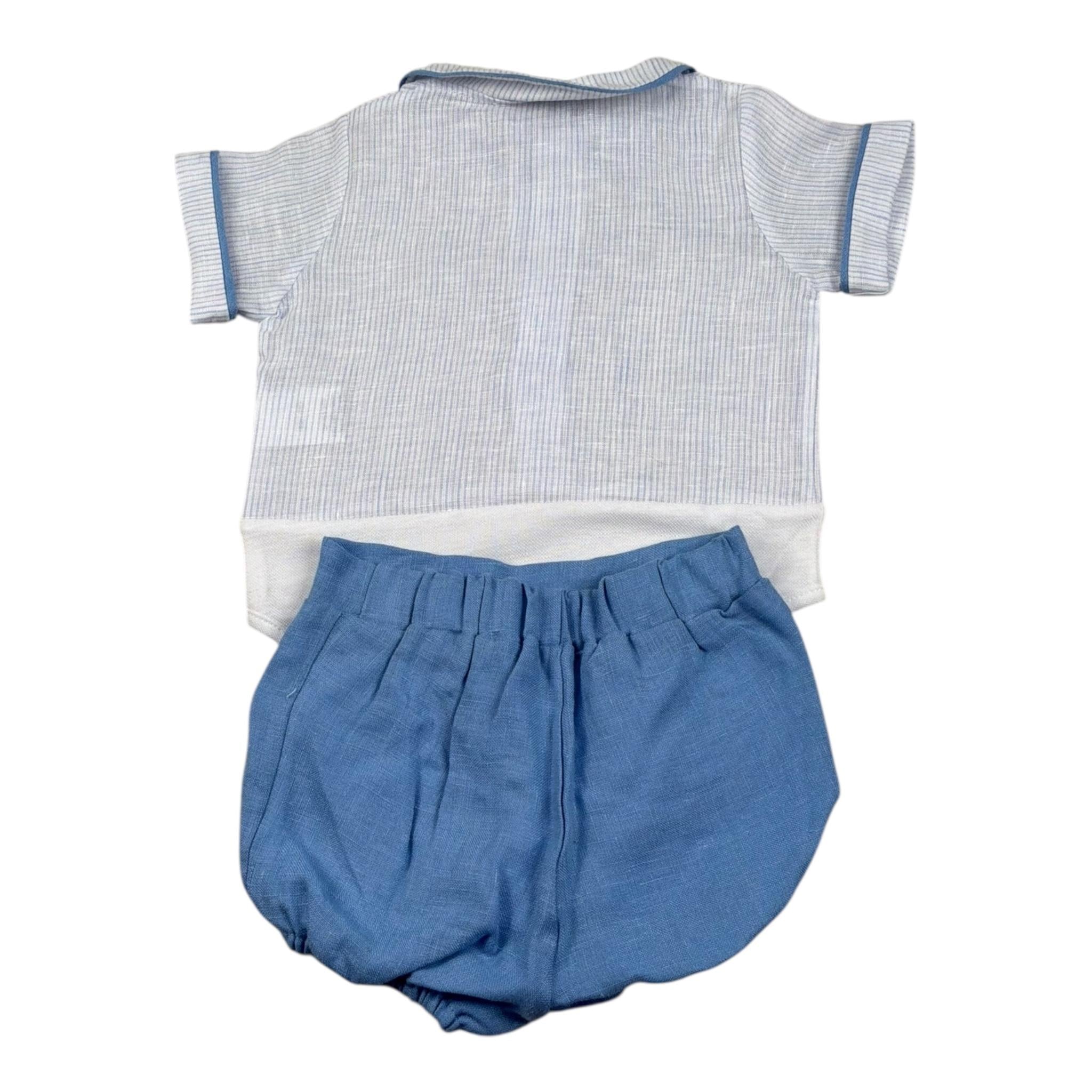 La Stupenderia Completo 2 Pezzi Camicia Body-Coulotte per Neonato TBCT533 AZZURRO LA STUPENDERIA 