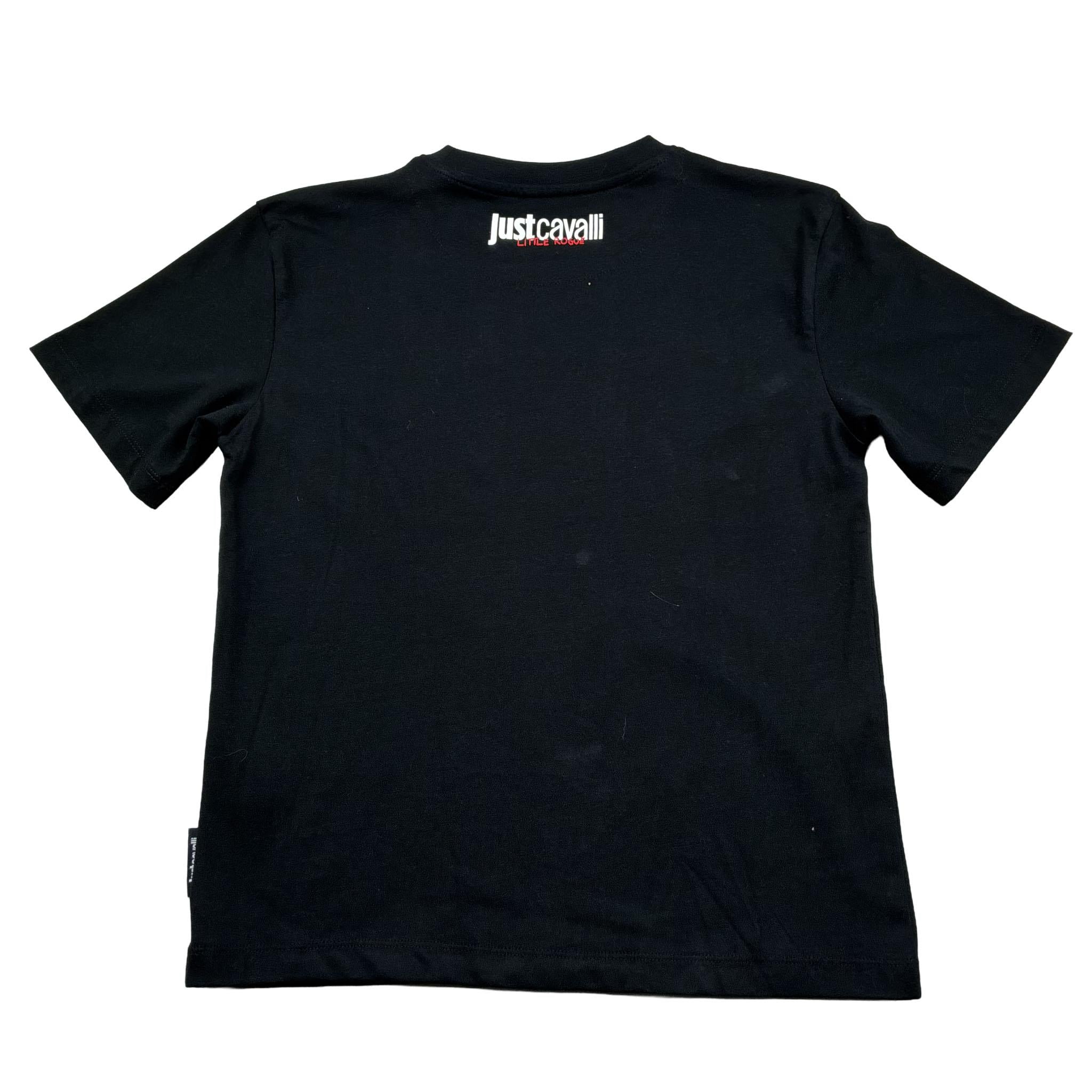 Just Cavalli T-Shirt Girocollo Tinta Unita con Stampa per Bambino JBP26014TS NERO JUST CAVALLI 
