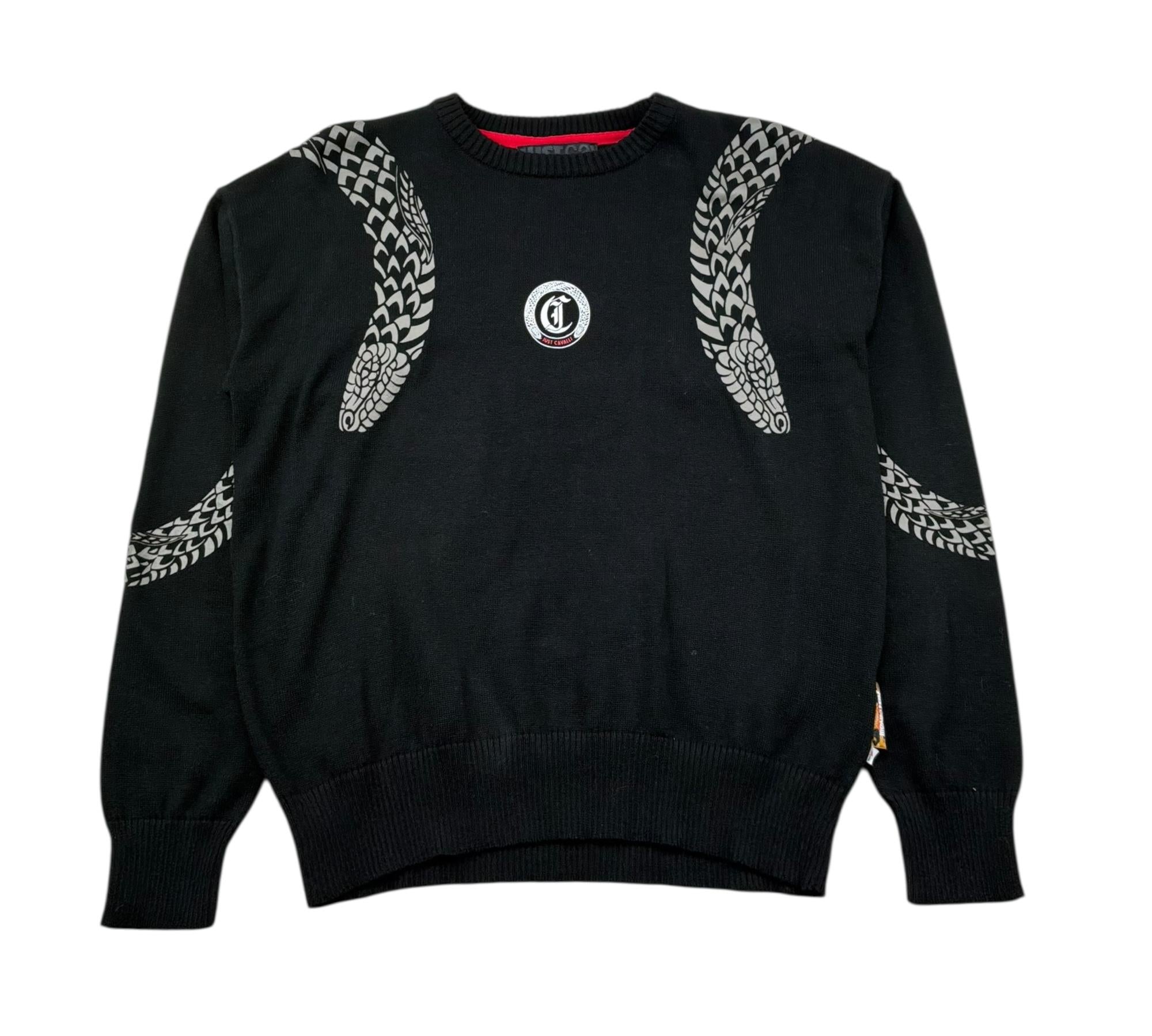 Just Cavalli Maglia Girocollo Tinta Unita con Stampa per Bambina JBP26032FE NERO JUST CAVALLI 