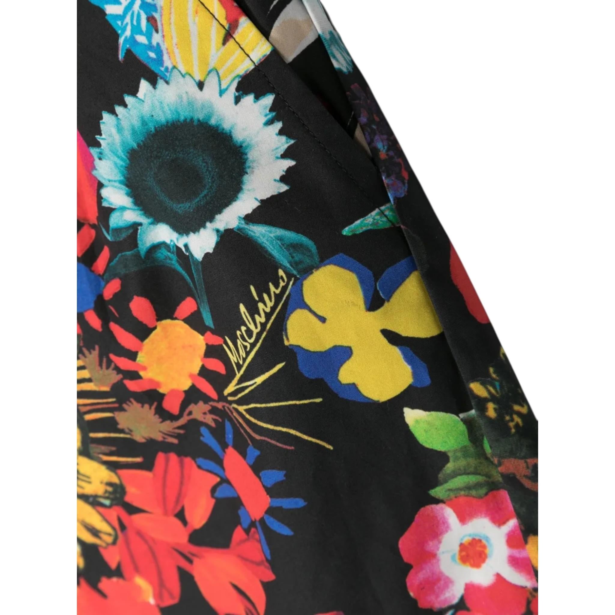 Moschino Bermuda tinta unita con Fantasia Nero per Bambino HU101T NERO MOSCHINO 