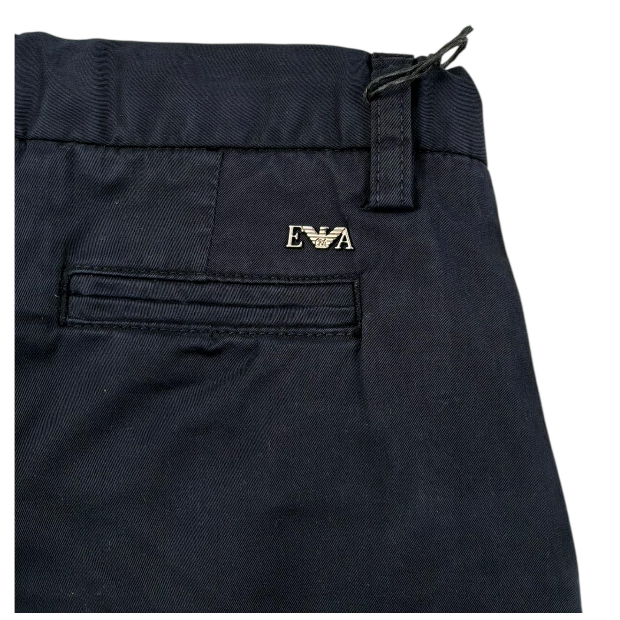 Emporio Armani Bermuda Tinta Unita con Elastico In Vita per Bambino 8NHS60J BLU EMPORIO ARMANI 