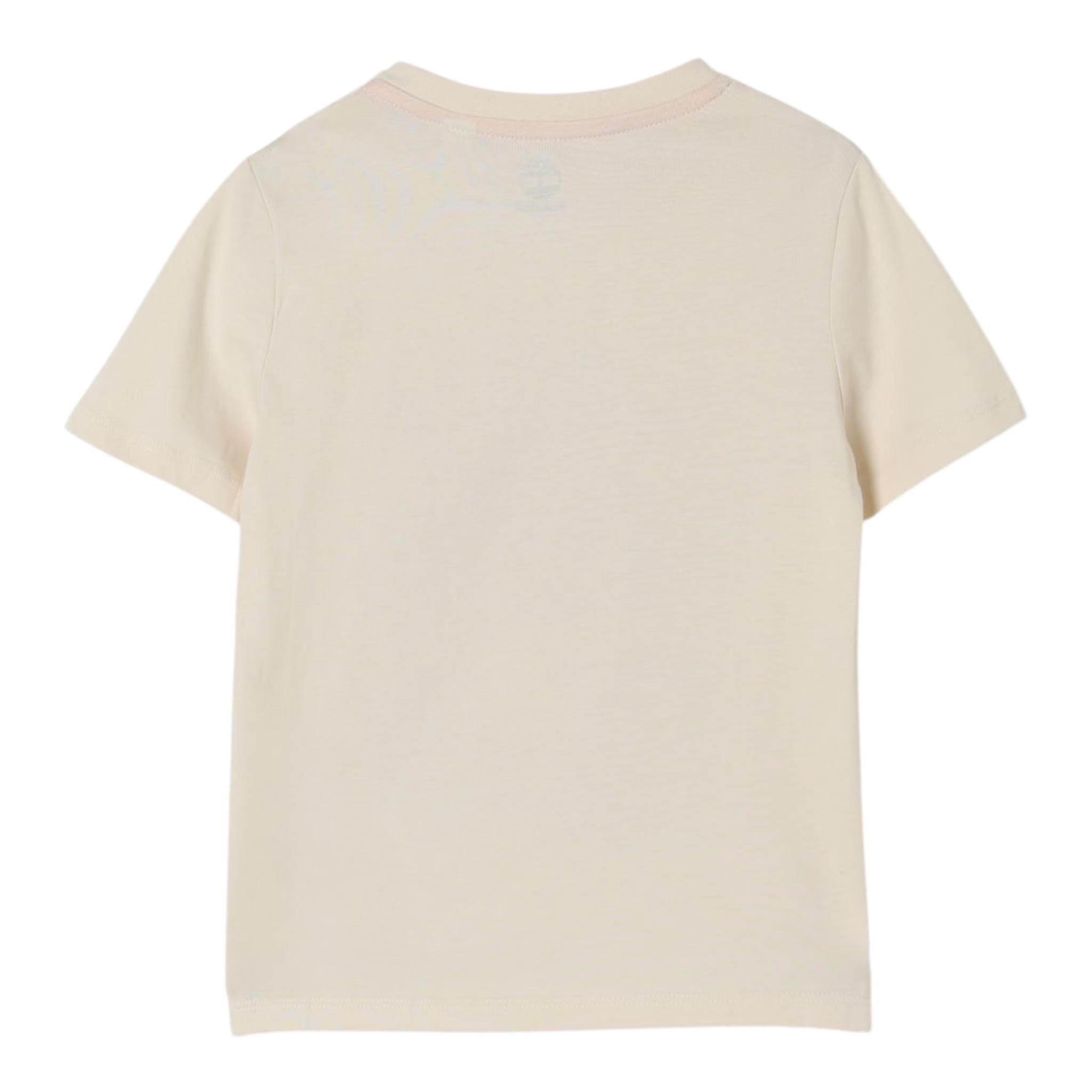 Timberland T-Shirt Girocollo Tinta Unita con Stampa per Bambino T60511 BEIGE TIMBERLAND 