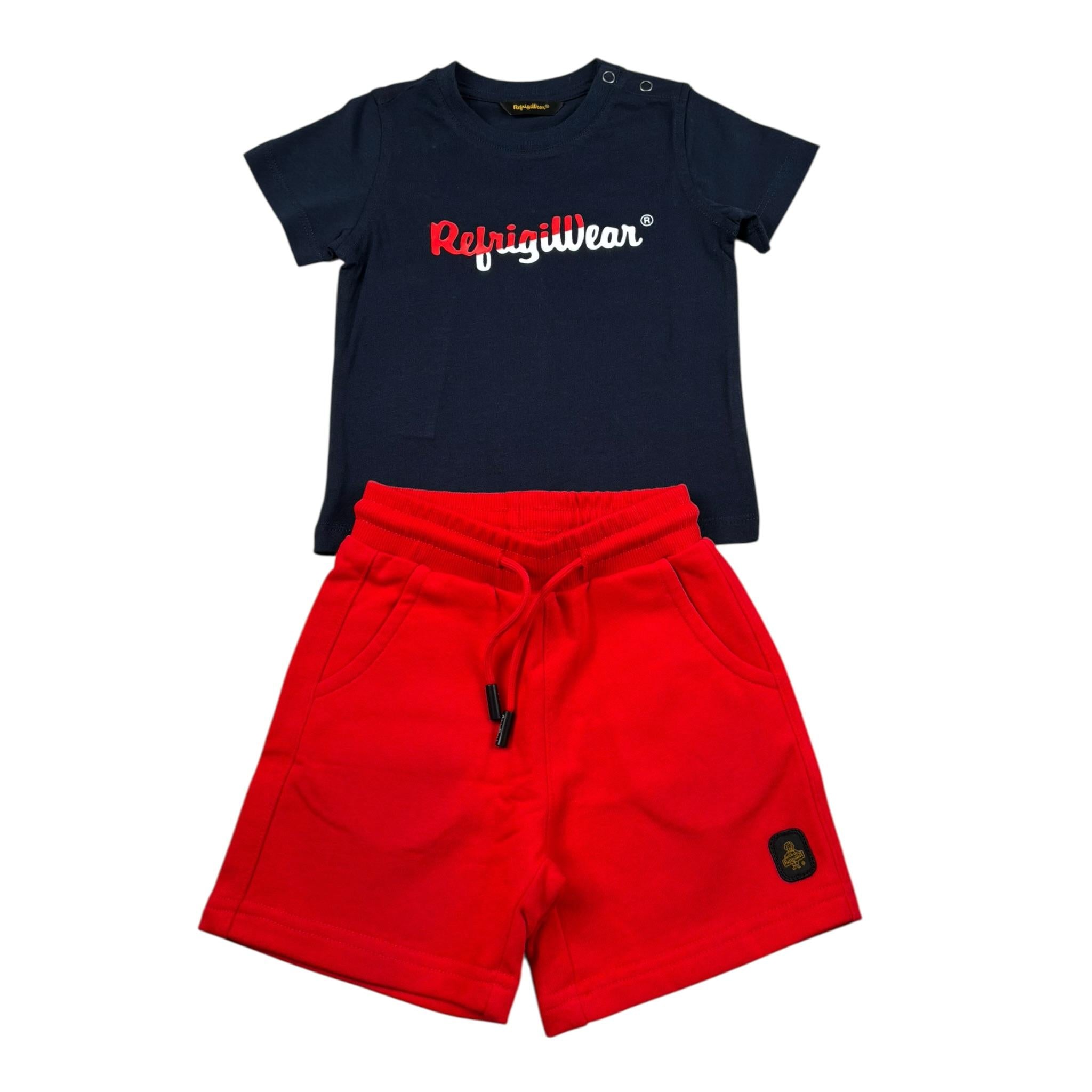 Refrigiwear Completo 2 Pezzi T-Shirt-Bermuda per Neonato 208DRMNS25X ROSSO/BLU REFRIGIWEAR 
