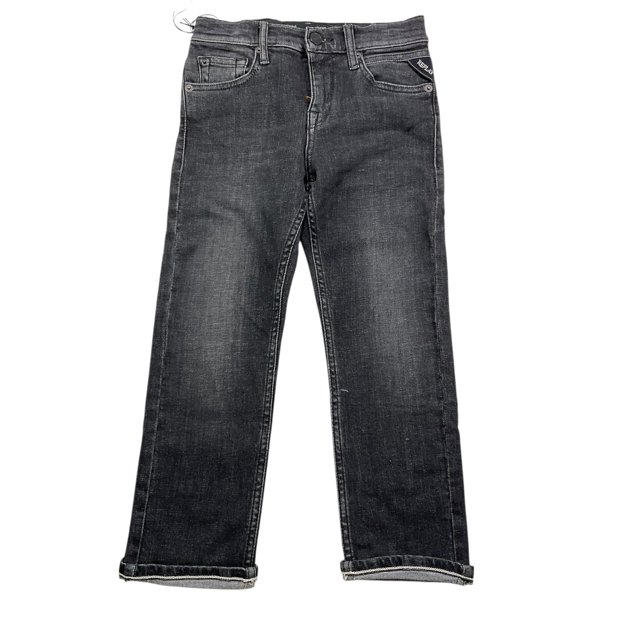 REPLAY jeans tinta unita con girovita regolabile Nero per Bambino SB9008 NERO REPLAY 