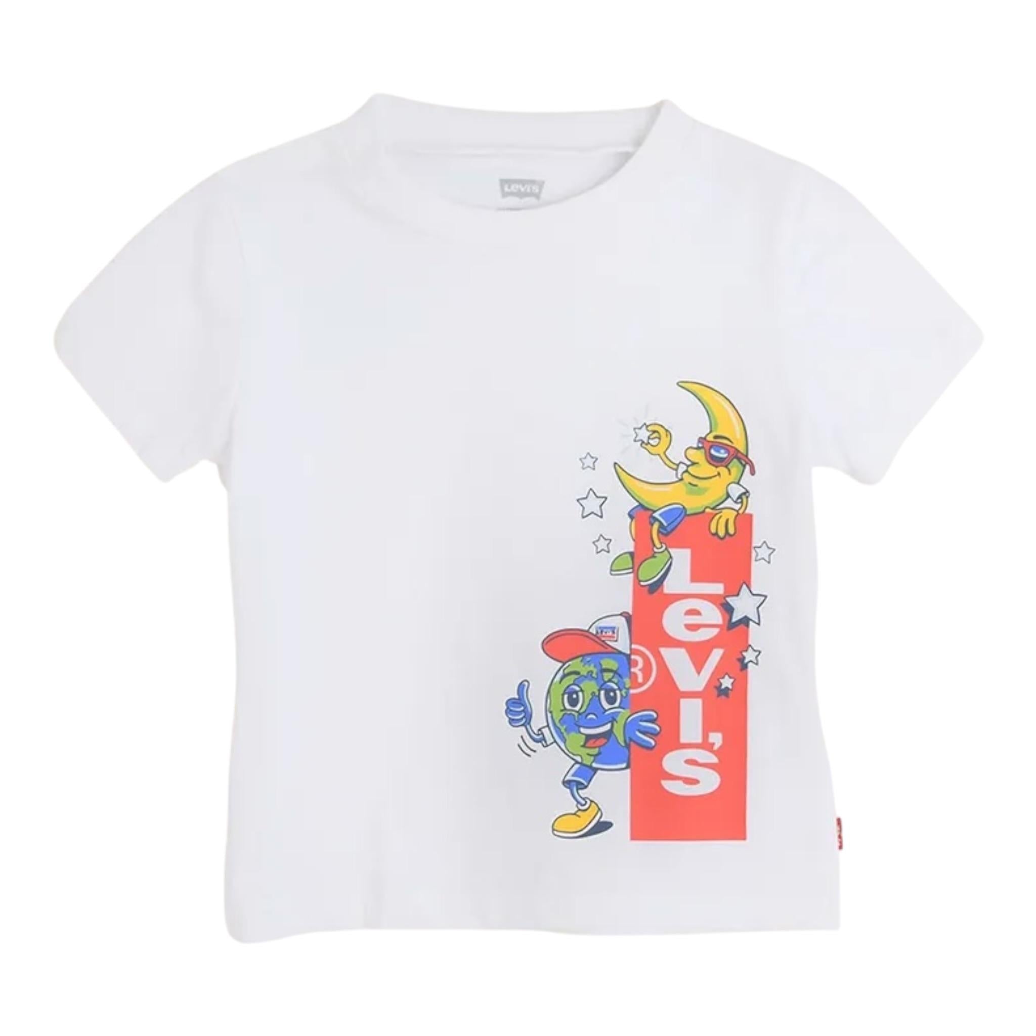 Levi'S T-Shirt Girocollo Tinta Unita con Stampa per Neonato LK6EE806 BIANCO LEVI'S 