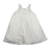 Simonetta Abito Giromanica Tinta Unita con Ricami Logo per Bambina SW1A22P0518 BIANCO SIMONETTA 