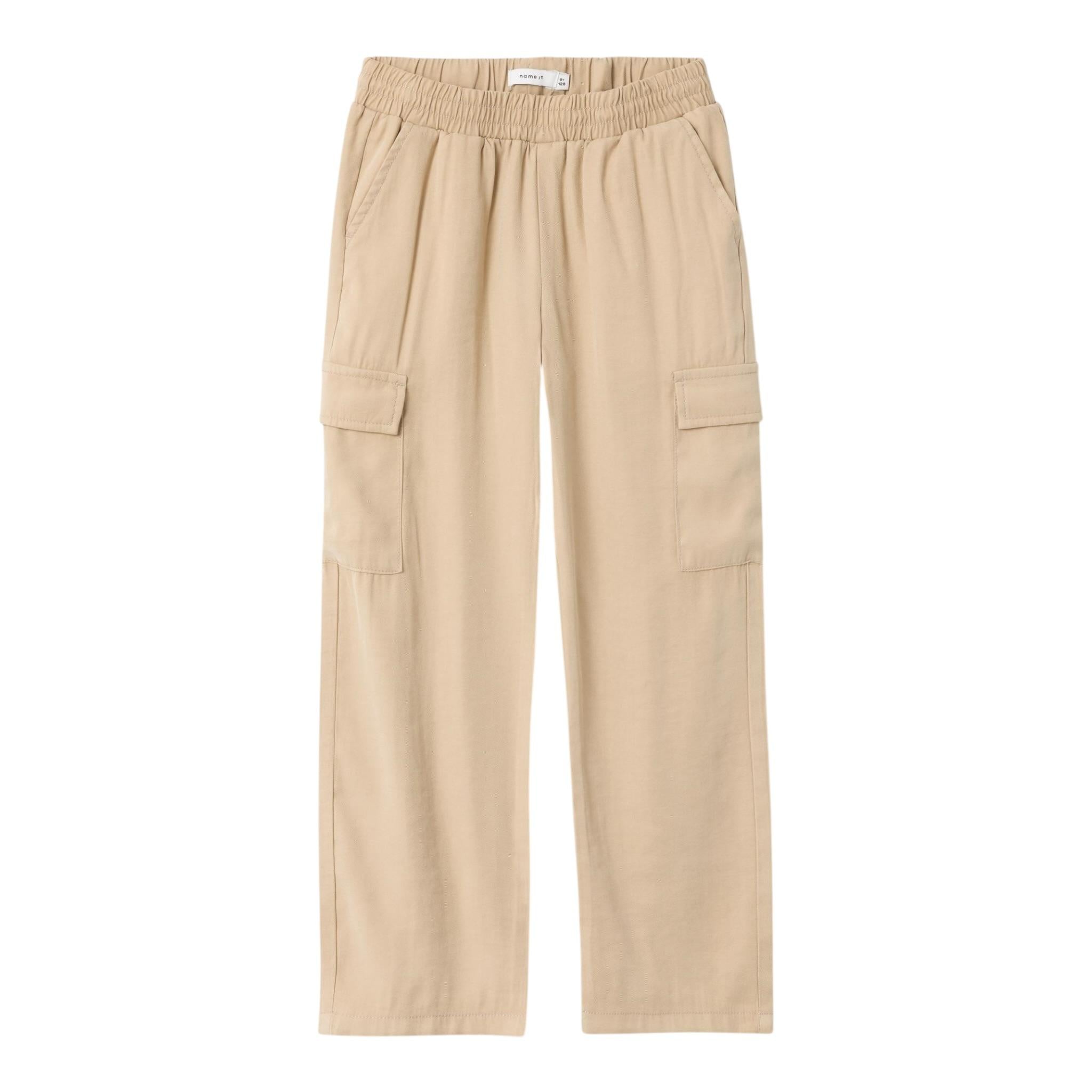 Name It Pantalone tinta unita con Elastico In Vita Beige per Bambino 13218228 BEIGE NAME IT 