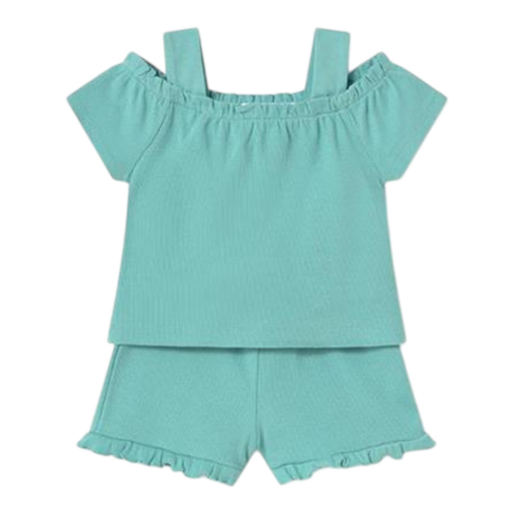 Mayoral Completo 2 Pezzi T-Shirt-Short per Neonata 1262 VERDE MAYORAL 