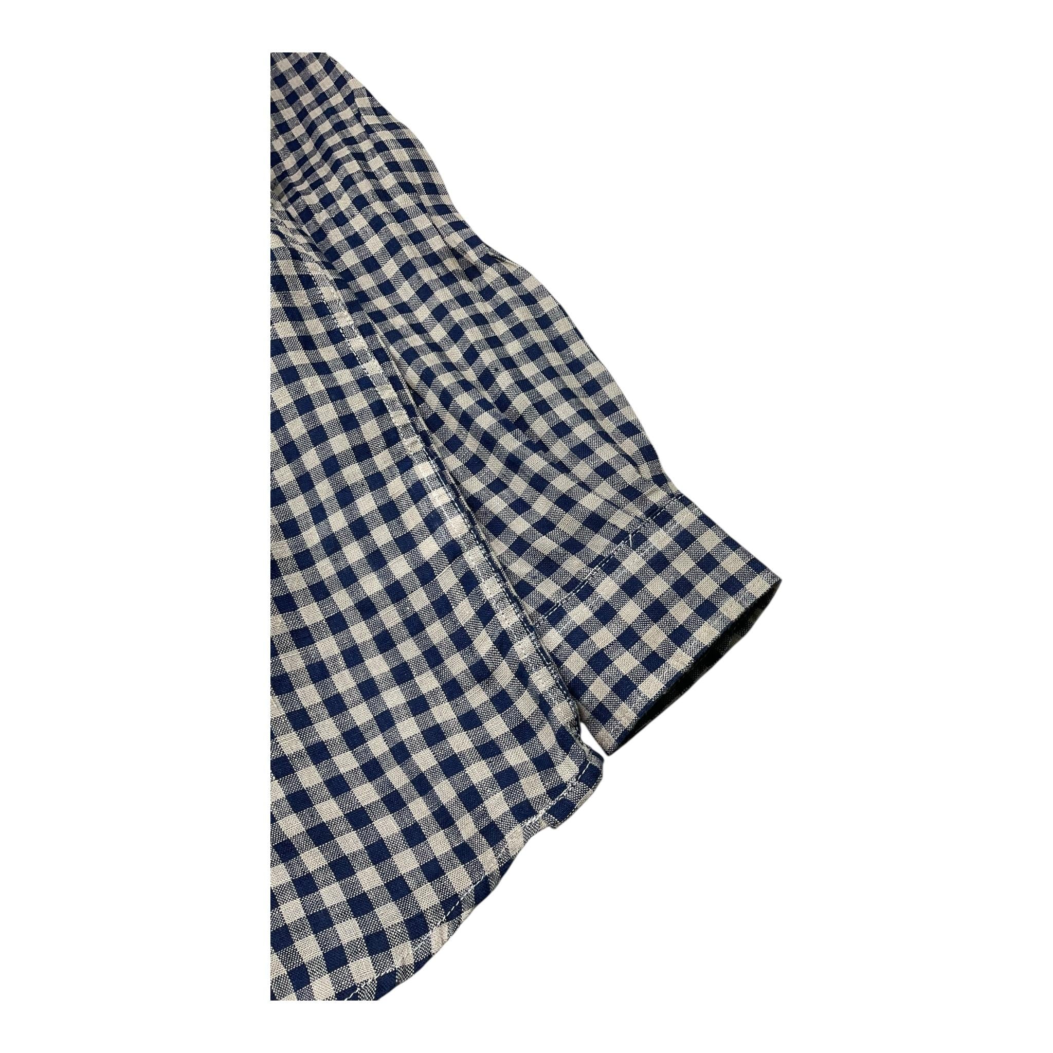 Sun68 Camicia Tinta Unita con Fantasia A Quadri per Bambino CPS35310 BLU SUN68 