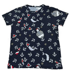 Monnalisa T-Shirt Girocollo Tinta Unita con Stampa per Bambino 253601 BLU MONNALISA 