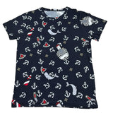 Monnalisa T-Shirt Girocollo Tinta Unita con Stampa per Bambino 253601 BLU MONNALISA 