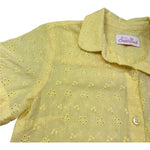 Saint Barth Abito Mezza Manica Tinta Unita In Pizzo Sangallo per Bambina SANGALLO GIALLO SAINT BARTH 