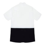 MAISON MARGIELA abito camicia mezza manica bicolore Bianco/nero per Bambino M60641 BIANCO/NERO MAISON MARGIELA 