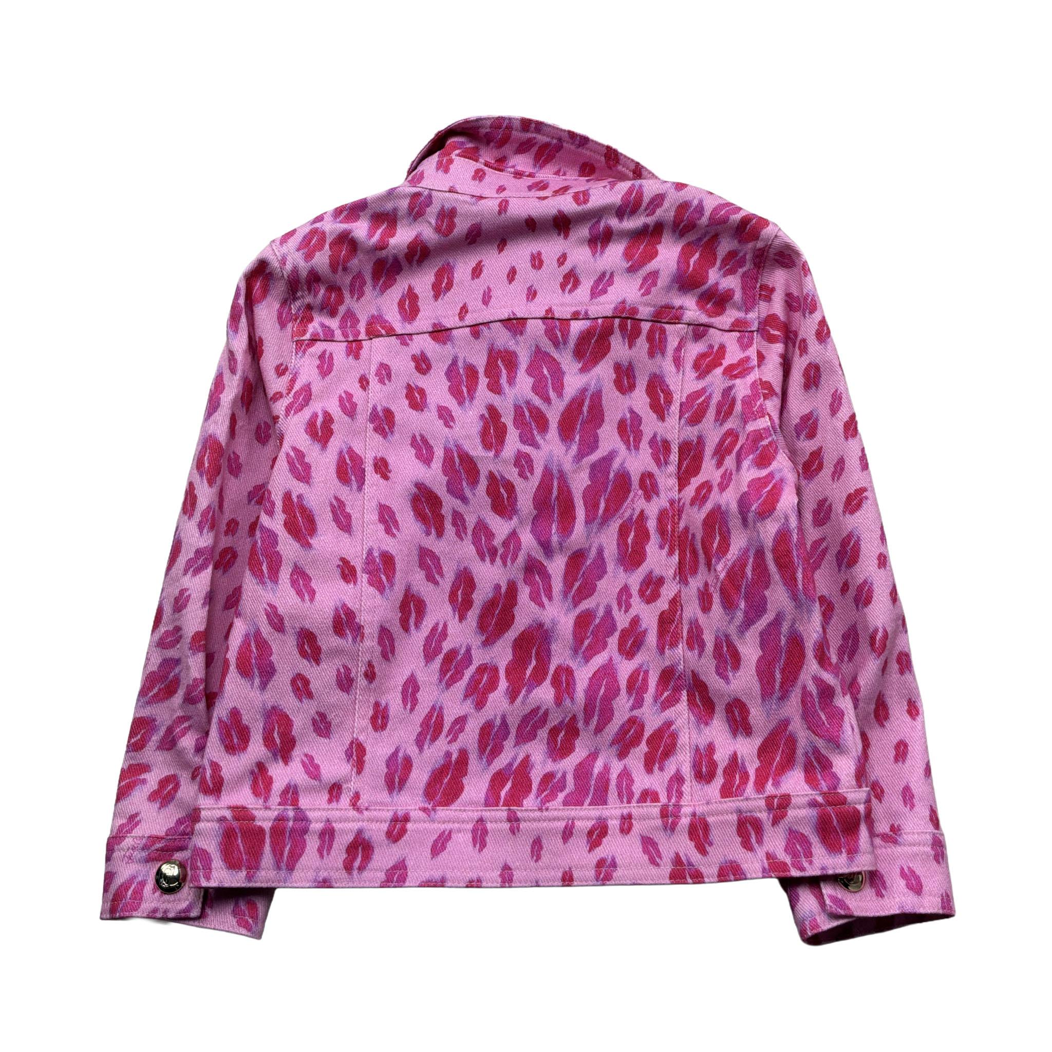 Just Cavalli Giubbino In Denim Tinta Unita con Stampe Baci per Neonata JIP26001GB ROSA JUST CAVALLI 