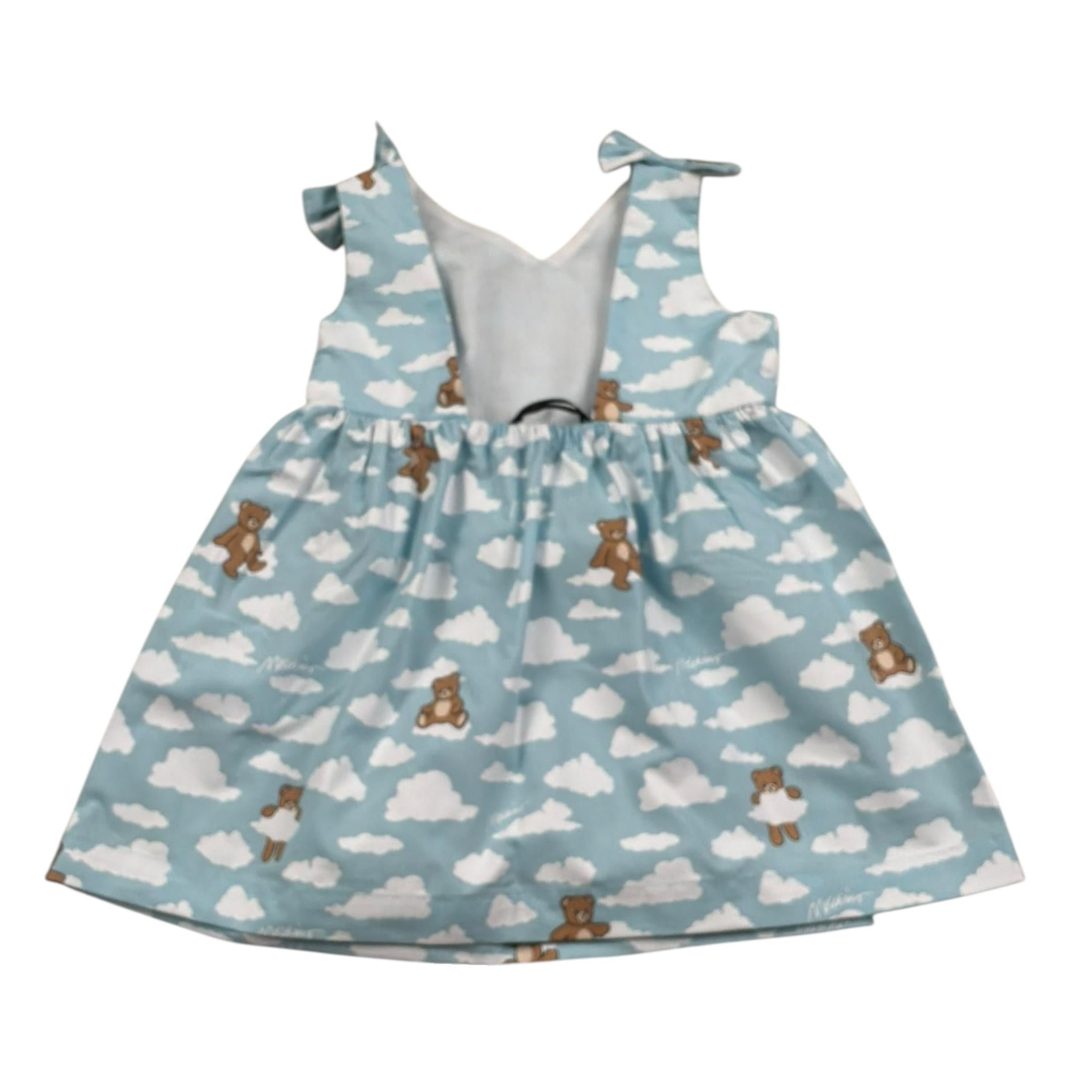 Moschino Abito Tinta Unita con Stampa per Neonata MDV0DN AZZURRO MOSCHINO 