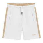 Boss Bermuda Tinta Unita con Elastico In Vita per Bambino J52284 BIANCO BOSS 